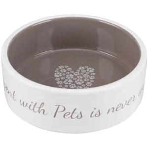Pet's Home Ceramic Bowl Cream/Taupe