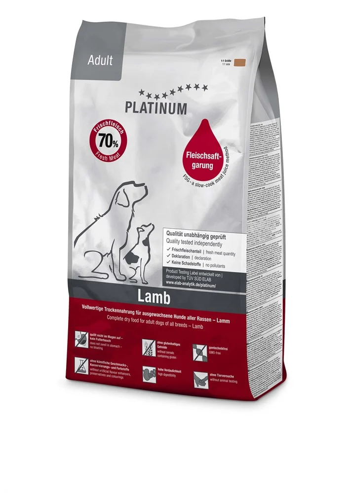 Platinum Adult Lamb+Rice 5kg