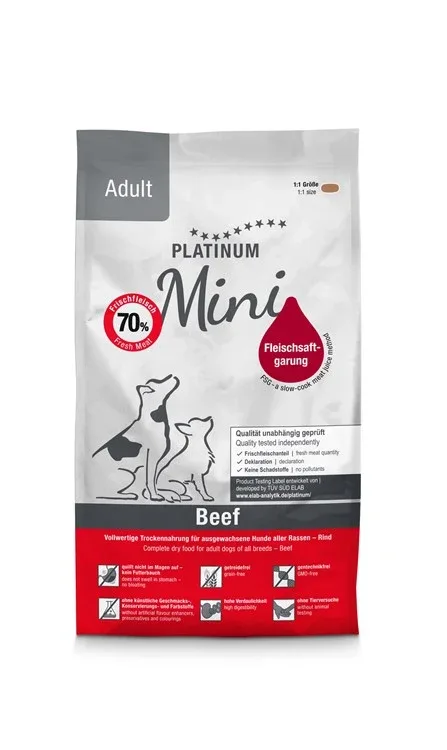 Platinum Mini Adult Beef+Potato 900 g