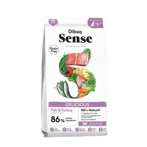 Populärt val Cat Sense Grain Free Delicious Fish & Turkey 1,5 kg