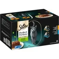 Populärt val Sheba Perfect Portions 32 x 37,5 g – Kalkon + Tonfisk i sås