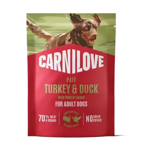 Pouch Paté Turkey & Duck with Timothy Grass Våtfoder till Hund – 12 x 300 g Bästa pris
