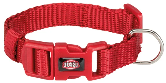 Prem. Halsband XXS-XS: 15-25cm/10mm Röd