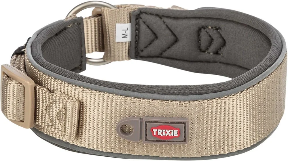 Prem. Halsband X-Bred M-L: 40-48cm/40mm Sand - Image 2