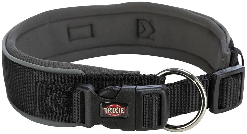 Prem. Halsband X-Bred S-M: 33-42cm/35mm Svart