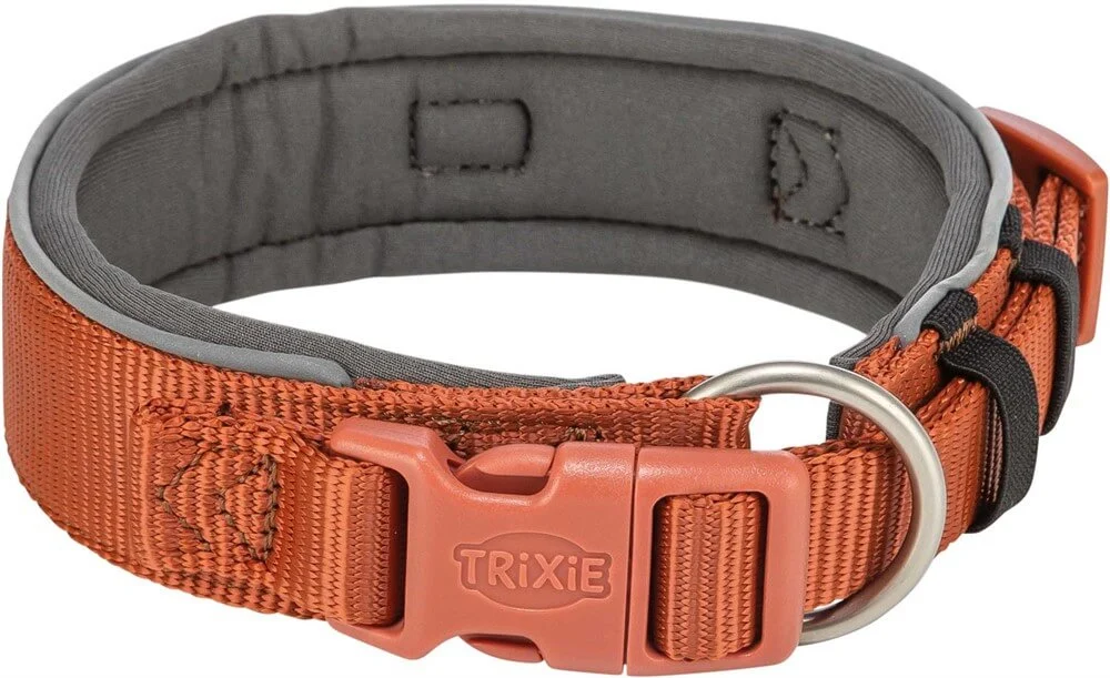 Prem. Halsband X-Bred XS-S: 27-35cm/25mm Rost