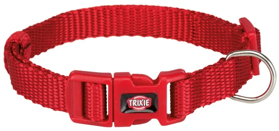 Prem. Halsband XS-S: 22-35cm/10mm Röd