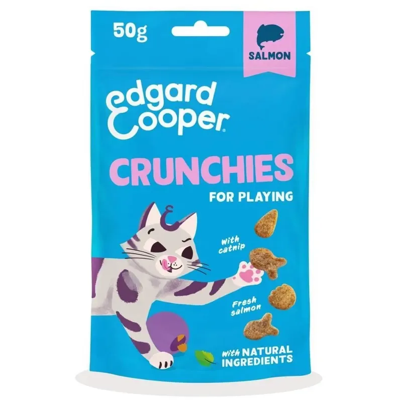 Premium Edgard&Cooper Crunchies Kattgodis Lax & Kyckling 50 g