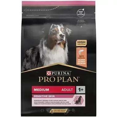 Premium Medium Adult Sensitive Skin Salmon hundfoder – 3 kg