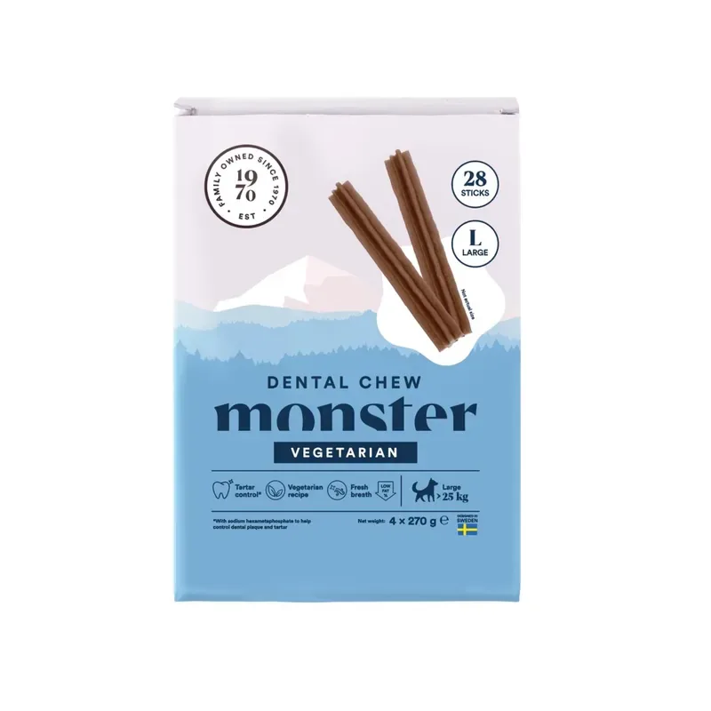 Premium Monster Dog Dental Chew Vegetarian Large Month 28 st 1080 g
