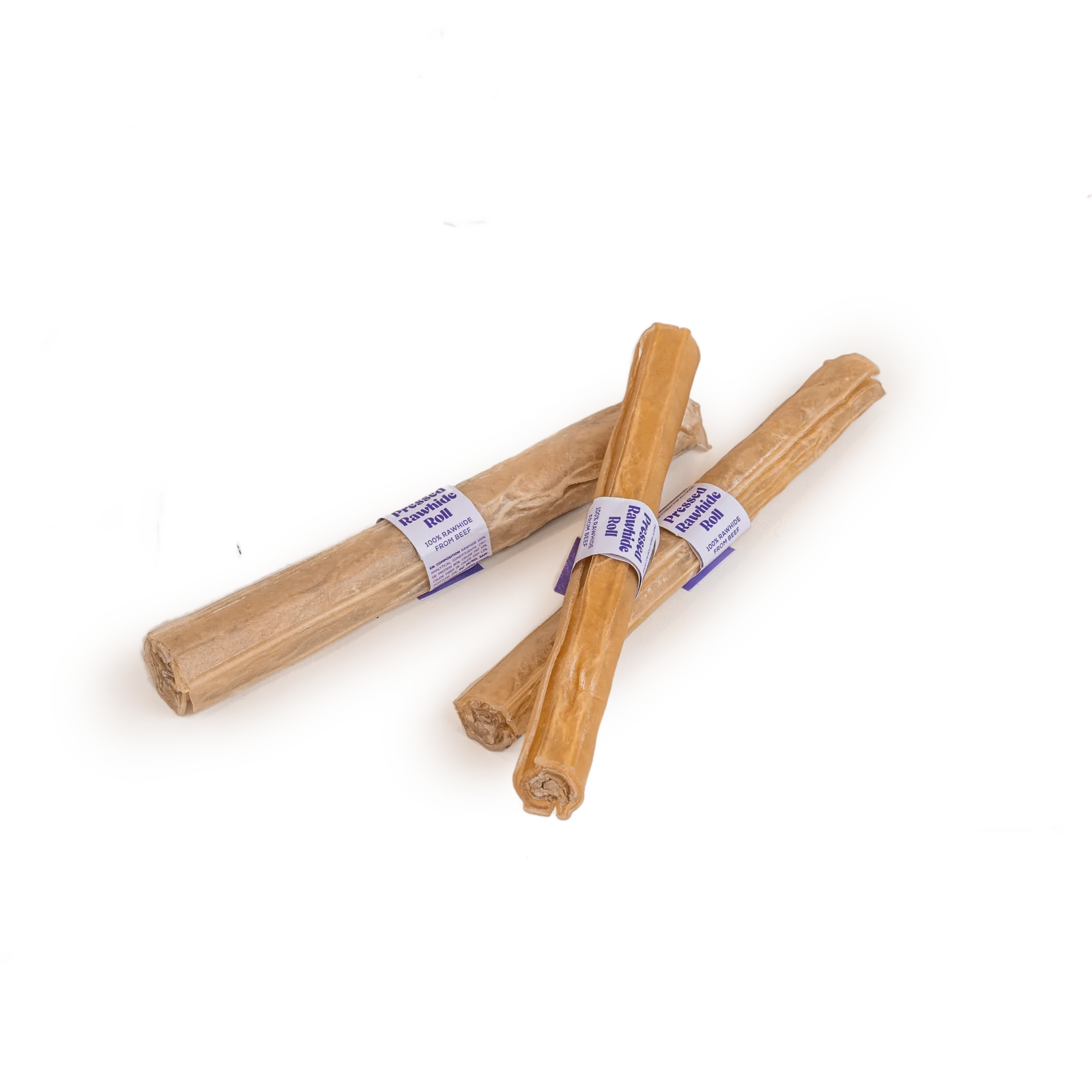Pressed Rawhide chew Roll - Natural 20 cm