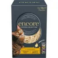 prisnedsättning Ekonomipack Encore Cat Pouch i buljong 20 x 50 g – Kyckling selection (3 sorter)