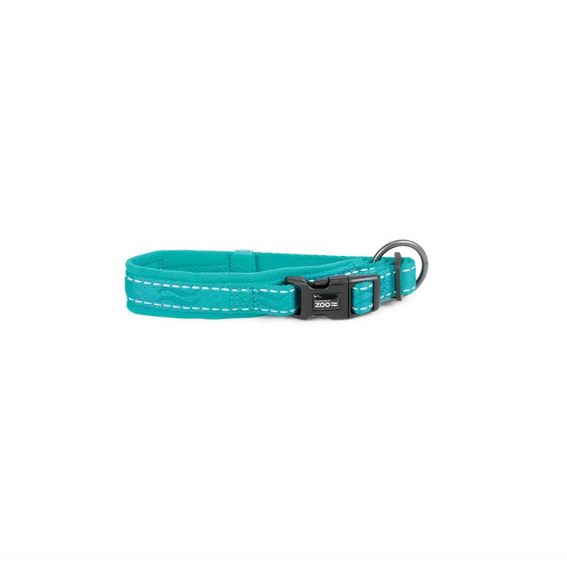 prisnedsättning Hundhalsband Rufus vadderat ställbart 15 mm x 2030 cm Turkos