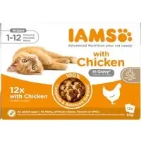 prisnedsättning IAMS Advanced Nutrition Kitten med kyckling i sås – 12 x 85 g