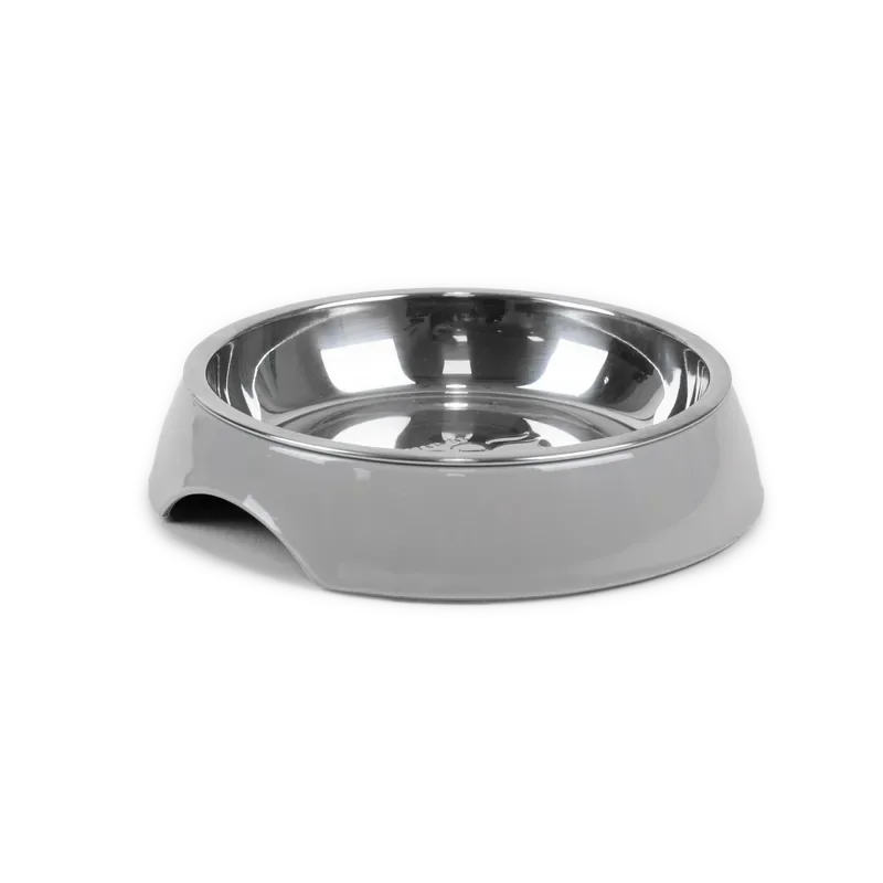 prisnedsättning Kattmatskål Solid Grå S/M, 200ml, 14x14x3cm