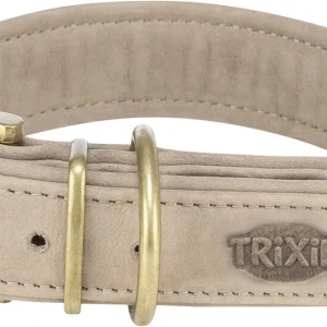 Pure Halsband Läder L-XL: 52-63cm/40mm Ljusgrå