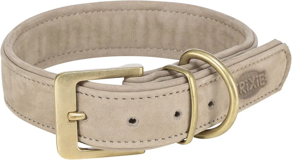 Pure Halsband Läder L-XL: 52-63cm/40mm Ljusgrå - Image 2