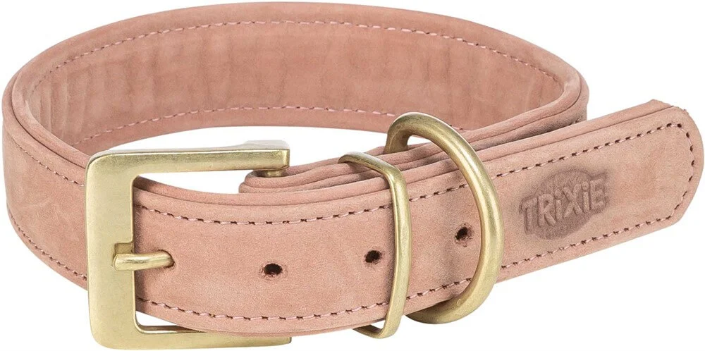 Pure Halsband Läder L-XL: 52-63cm/40mm Rosa - Image 2