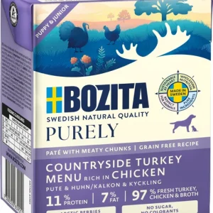 Purely Dog Pat茅 Puppy Turkey V氓tfoder 370g