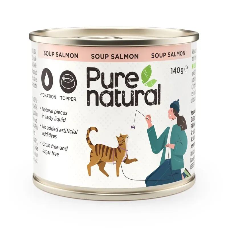 Purenatural Cat Soup Salmon 140 g Lågt pris