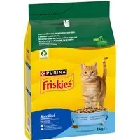 PURINA Friskies Sterilized Cat med lax, tonfisk och grönsaker – Ekonomipack 3 x 3 kg Sänkt pris