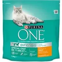 PURINA ONE Katt 11 år och äldre kyckling, fullkorn – 4 x 1,5 kg Rea