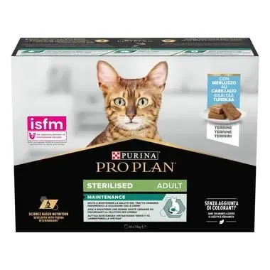 Purina Pro Plan Cat Adult Sterilised Cod Fish Maintenance Kattmat 75 g PROVFÖRPACKNING Nedsatt pris