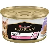 PURINA PRO PLAN Cat Delicate – Ekonomipack 48 x 85 g Kalkon Expressleverans