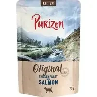 Purizon Kitten 24 x 70 g – spannmålsfritt – Kycklingfilé med lax Begränsat antal