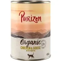 Purizon Organic ekologiskt 6 x 400 g Kyckling och gås med pumpa Premium