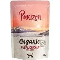 Purizon Organic ekologiskt 6 x 85 g – Ekologiskt nötkött & ekologisk kyckling med ekologiska morötter Erbjudandepris