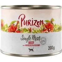 Purizon Single Meat 12 x 200 g – Nöt med hibiskusblommor Extra rabatt