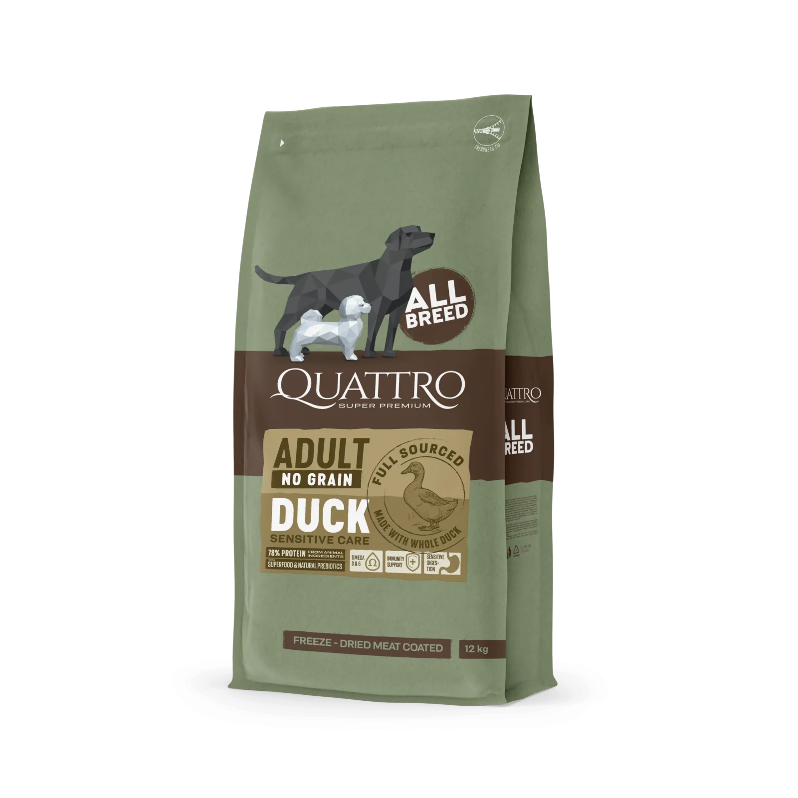 Quattro No Grain All Breed Adult Duck 12kg