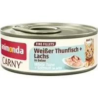 Rabatt animonda Carny Adult Fine Fillets i gelé 12 x 60 g – Vit tonfisk & lax