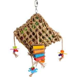 Rabatt Bird Toy Net Square Multicolored 45 cm