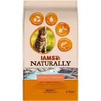 Rabatt Ekonomipack IAMS Naturally Cat Adult 2 x 2,7 kg – Salmon