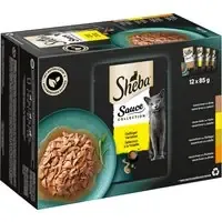 Rabatt Ekonomipack Sheba Variations 96 x 85 g portionspåsar – Sauce Collection (anka, kyckling, fjäderfä, kalkon)