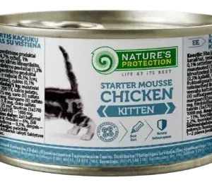 Rabatt Nature‘s Protection Starter Mousse kitten kyckling 200 g för katter