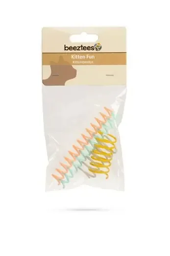 Rabatter Beeztees Spiral fjäderleksak för kattungar, 4-pack