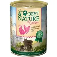 Rabatter Best Nature Kitten 6 x 400 g – Fjäderfähjärta & ris