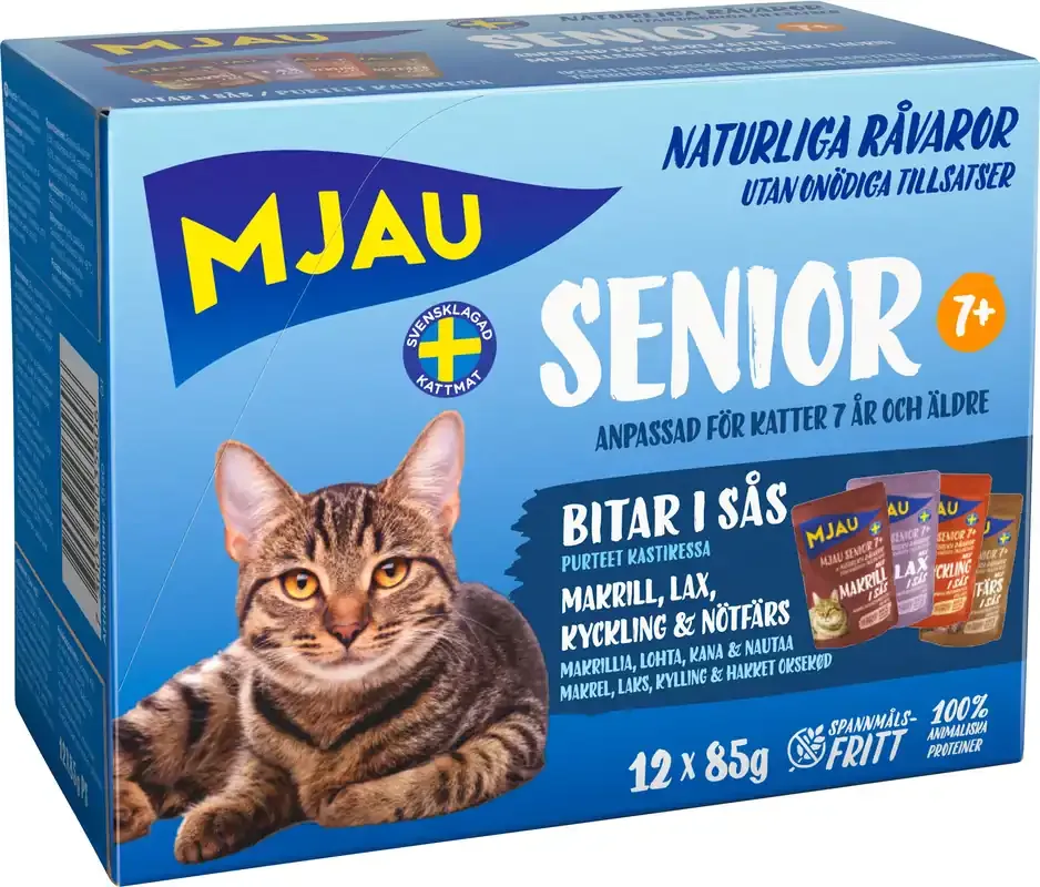 Rabatter Bitar i Sås med Kött och Fisk 12x85g Kattmat