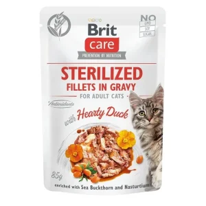 Rabatter Brit Care Cat Sterilized Anka i Sås 85 g