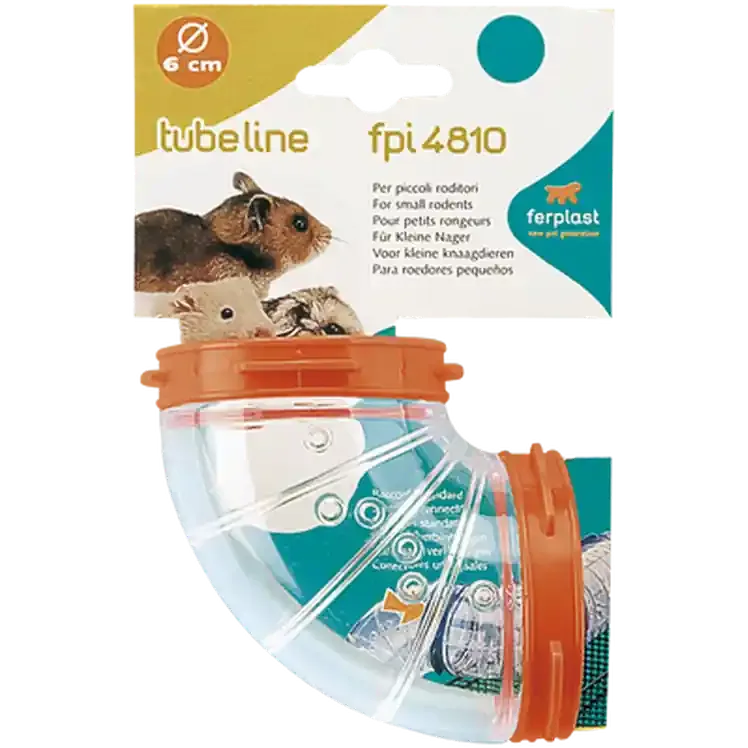 Rabatter Hamsterrör Böj Transparent 6 cm