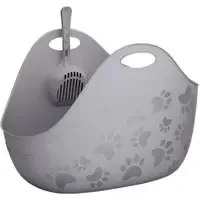 Rabatter Litter Genie® kattlåda – Litter Box – Grå