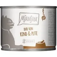 Rabatter MjAMjAM Duo 6 x 200 g – Utsökt nötkött & god kalkon på ångkokt pumpa
