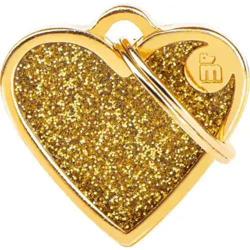 Rabatter MyFamily ID-bricka shine, hjärta litet, guld