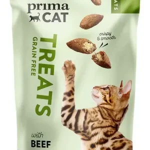 Rabatter PrimaCat Kattgodis Crunchy Anti-Hårboll med Nötkött för katter 40 g