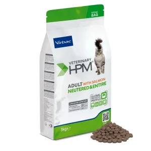 Rabatter Virbac Adult with Salmon Neutered & Entire Cat torrfoder för katt 3 kg