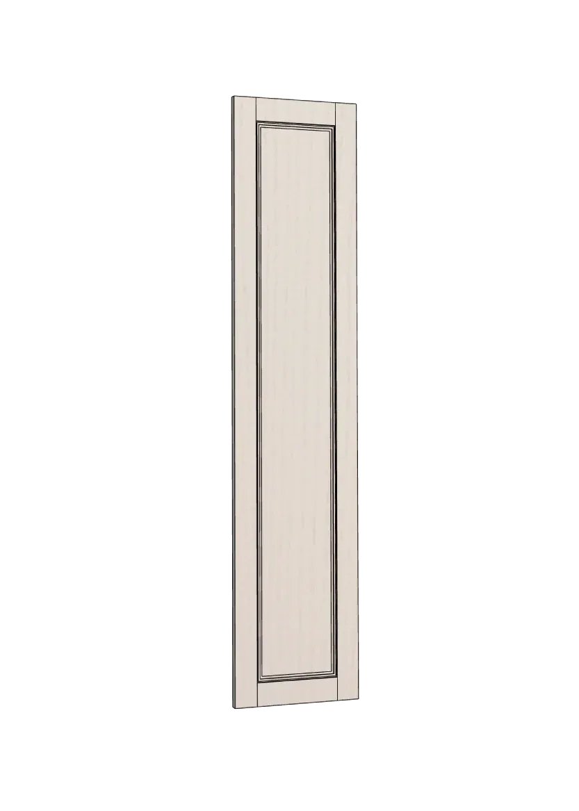 Ramlucka i ask med dekorlist, för högskåp – 40×180 cm
