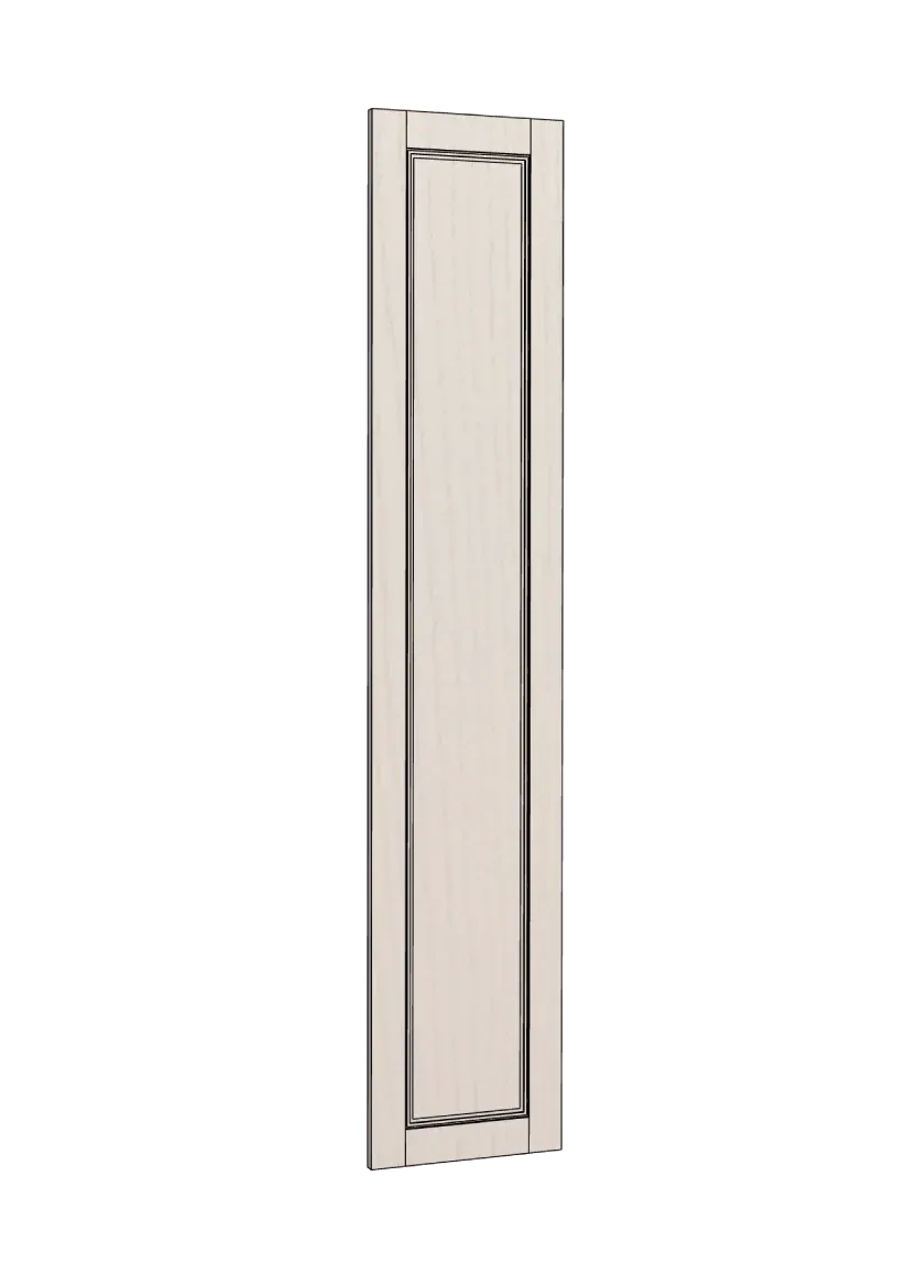 Ramlucka i ask med dekorlist, för högskåp – 40×200 cm